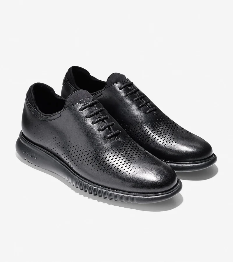 COLE HAAN BLACK Zerogrand Laser Wingtip Oxford for Men | Best Price UAE